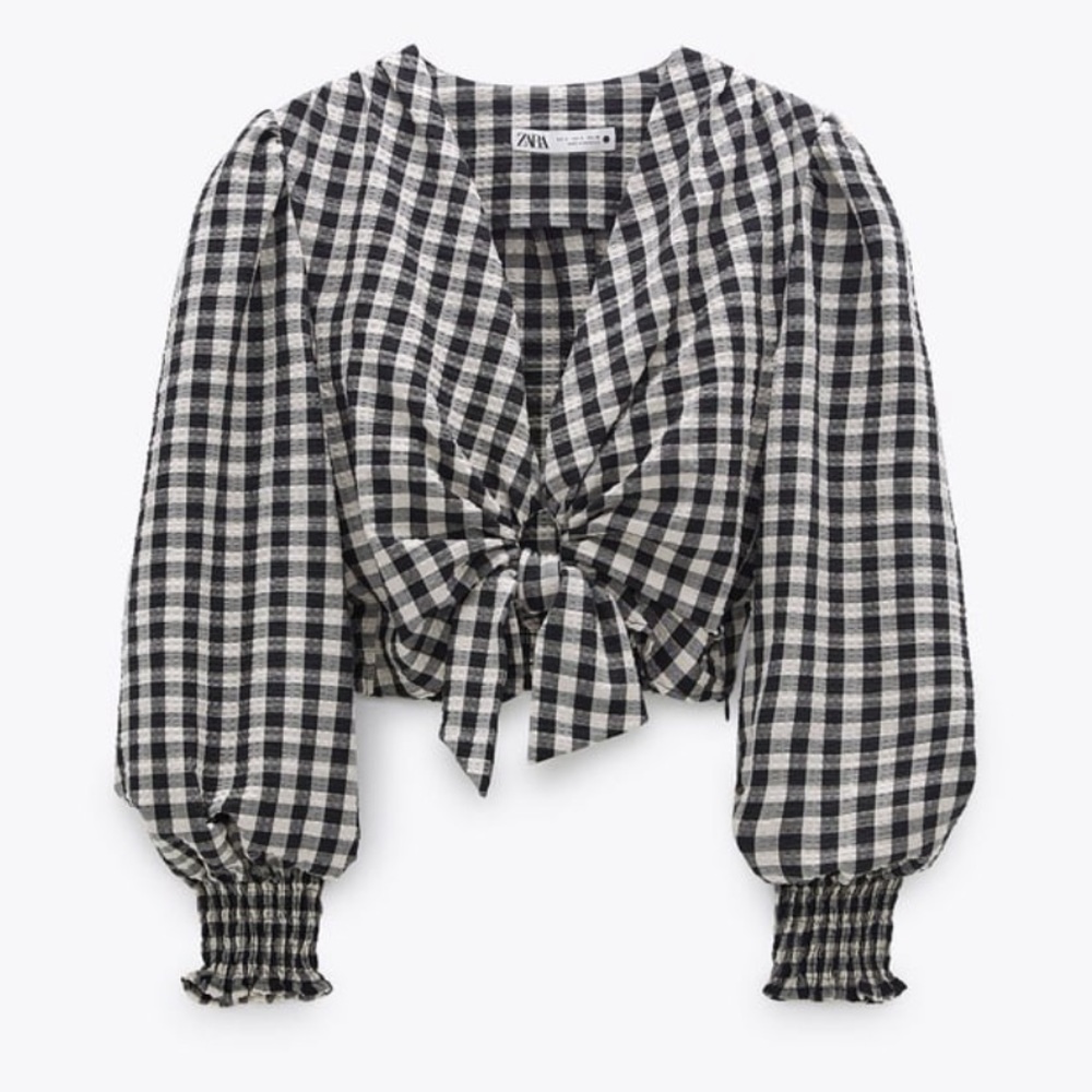 Zara Gingham Blouse